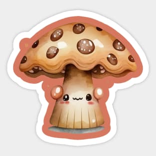 Cute Cartoon Mushroom Four Design Sticker